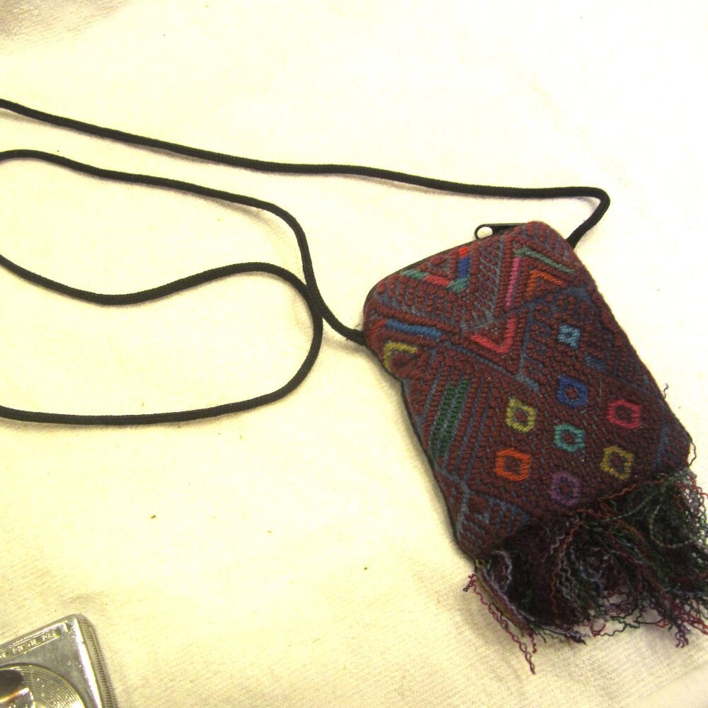 VTG RETRO LOOK HIPPY BAG OR POUCH "LILY'' W/FRINGE